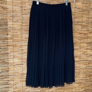 Elegant Navy Pleated Skirt